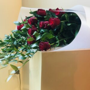 Pageant style Spray of 12 Long Stem Roses $176