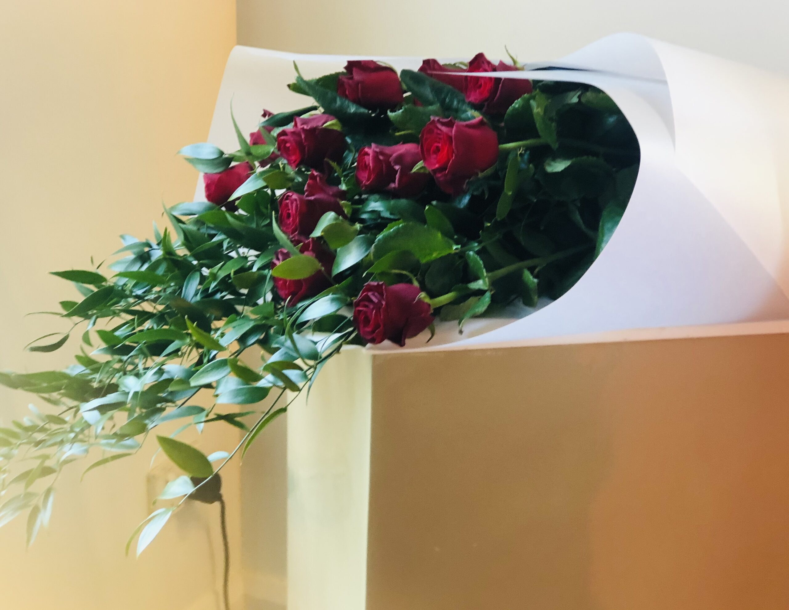Pageant style Spray of 12 Long Stem Roses $176
